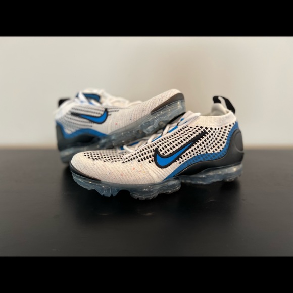 Nike Air VaporMax 2021 Flyknit GS Blue White Running Shoes DB1550-101